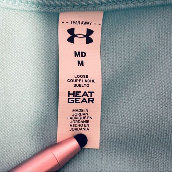 Under Armour HeatGear Lightweight Compression Blue Long Sleeve Top Sz M - Picture 2 of 6